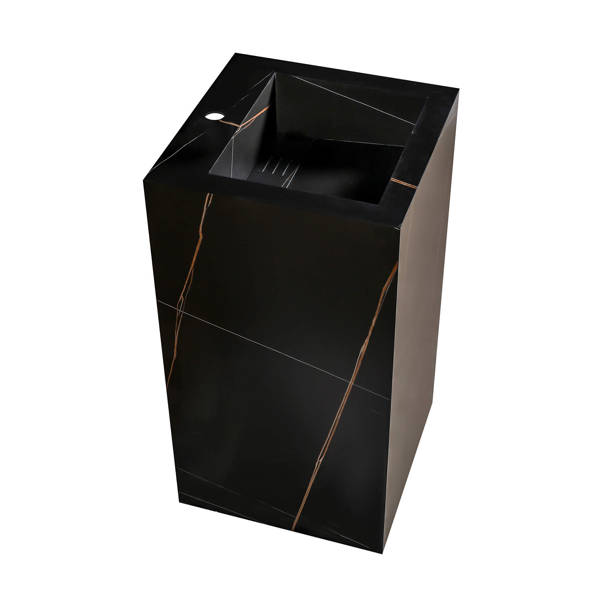 Badeloft Stone Resin Square Pedestal Bathroom Sink Wayfair